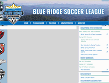 Tablet Screenshot of blueridgesoccerleague.org